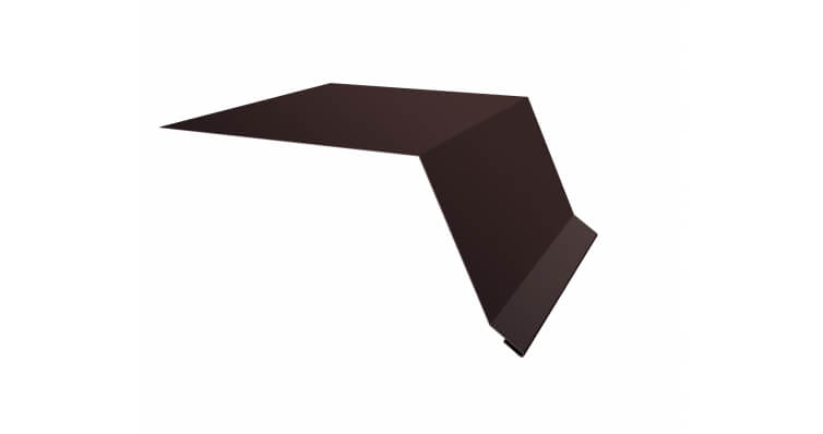 Планка капельник 100х55 0,5 GreenCoat Pural BT с пленкой RR 887 шоколадно-коричневый (RAL 8017 шоколад) (2м)