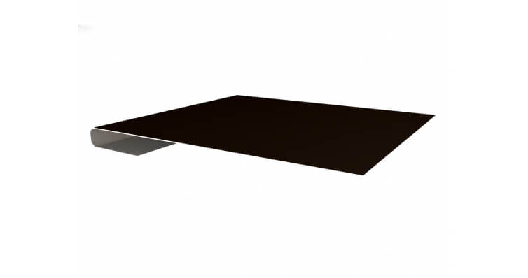 Планка завершающая простая 65мм GreenCoat Pural с пленкой RR 32 темно-коричневый