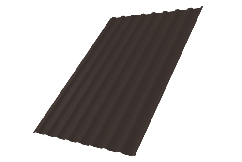 Профнастил С20В GL 0,5 Rooftop Бархат RR 32 темно-коричневый
