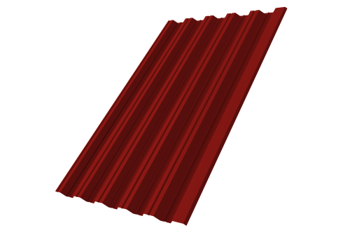 Профнастил НС35 R 0.45 PE RAL 3011 коричнево красный