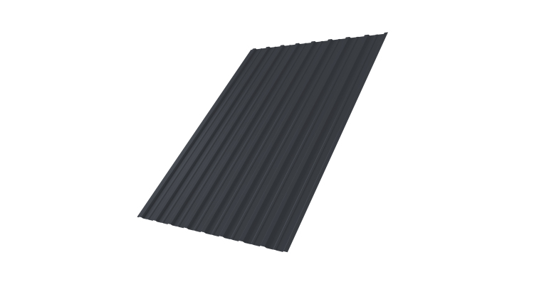 Профнастил С10A 0,5 PurLite Мatt RAL 7024 мокрый асфальт