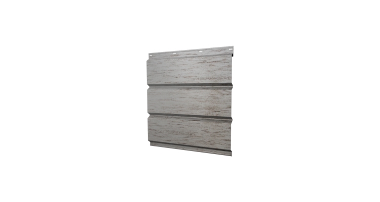 Софит металлический без перфорации 0,45 Print Elite с пленкой Snow Wood TwinColor