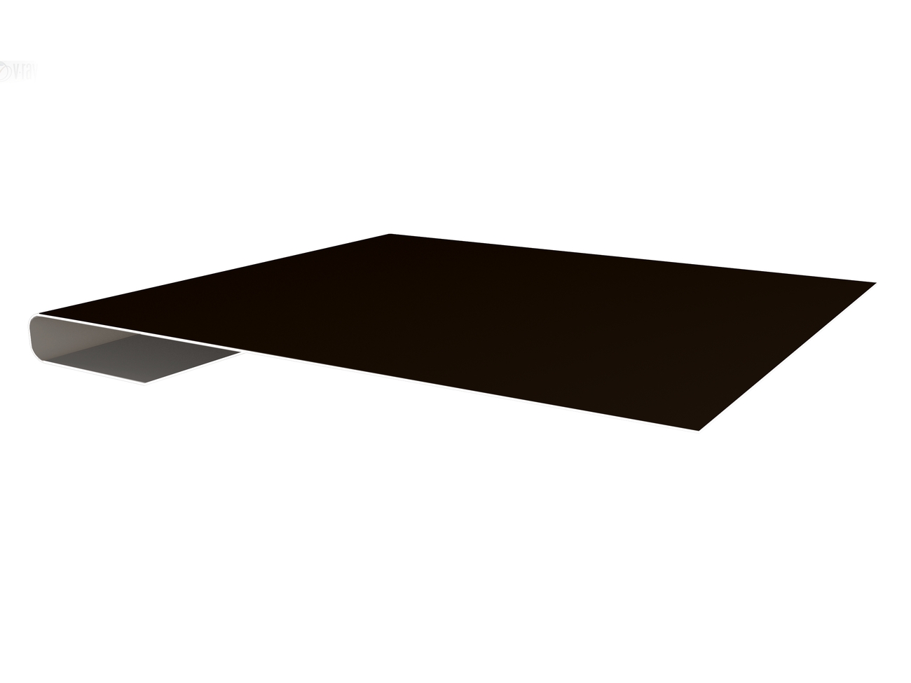 Планка завершающая простая 65мм Стальной бархат RR 32 темно-коричневый