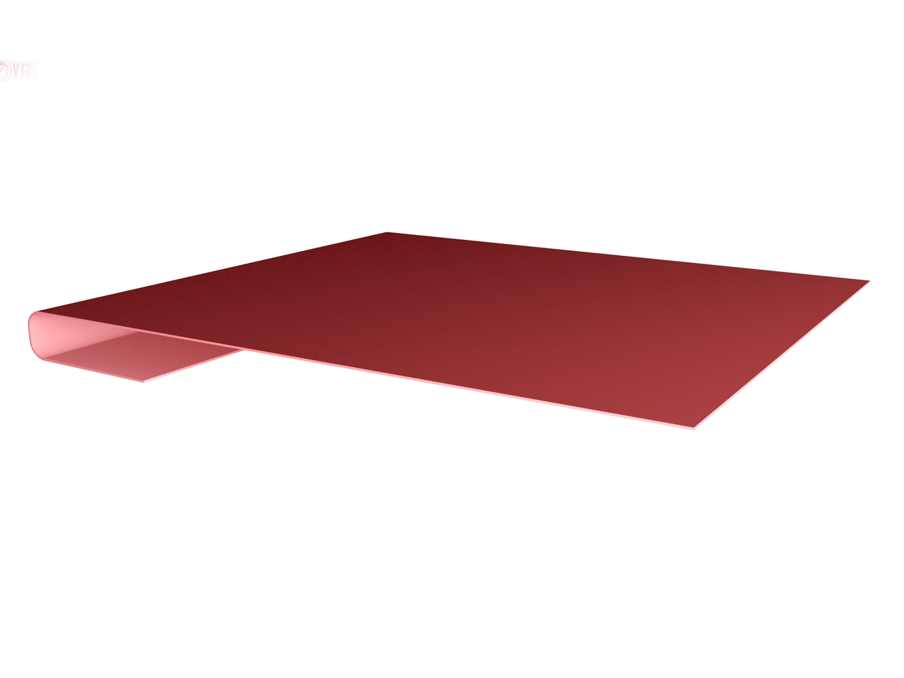 Планка завершающая простая 65мм Satin с пленкой RAL 3011 коричнево-красный