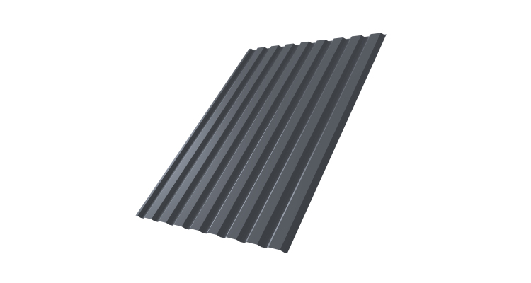 Профнастил С20А 0,4 PE RAL 7024 мокрый асфальт