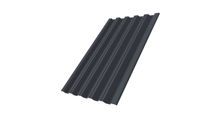 Профнастил HC35R 0.45 Drap-double TX RAL 7024 мокрый асфальт