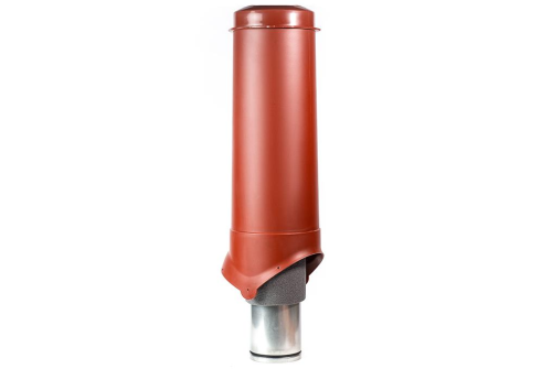 Выход вентиляции Krovent Pipe-VT 125/700 изолированный красно-коричневый