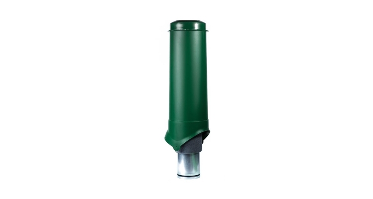 Выход вентиляции Krovent Pipe-VT 125/700 изолированный зеленый