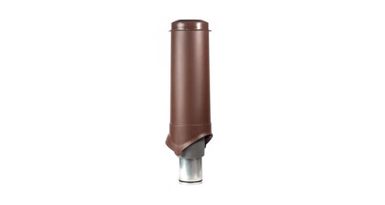 Выход вентиляции Krovent Pipe-VT 125/700 изолированный коричневый