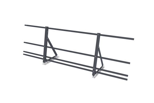 Ограждение кровельное со снегозадержателем на фальц Optima 0,65х2м RAL 7024
